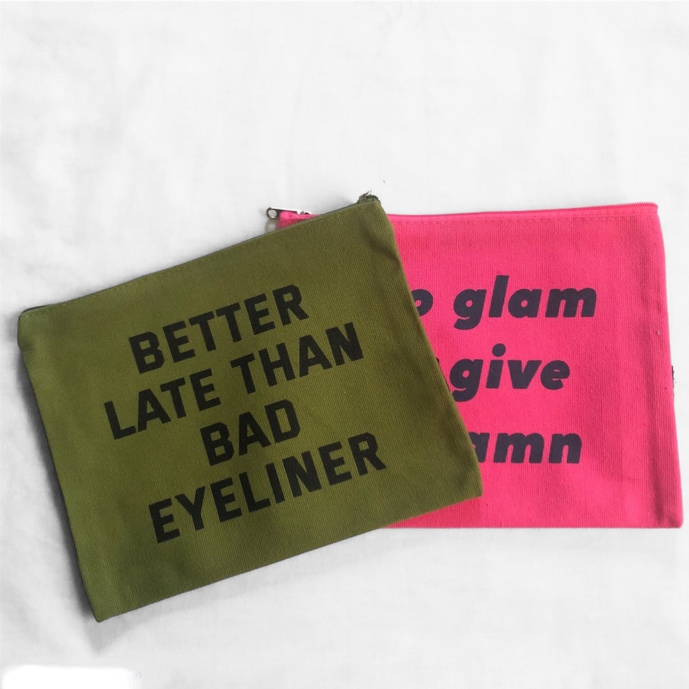 Makeup quotes cosmetic bags